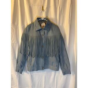Wilson Jacket Dusty Blue with Fringe